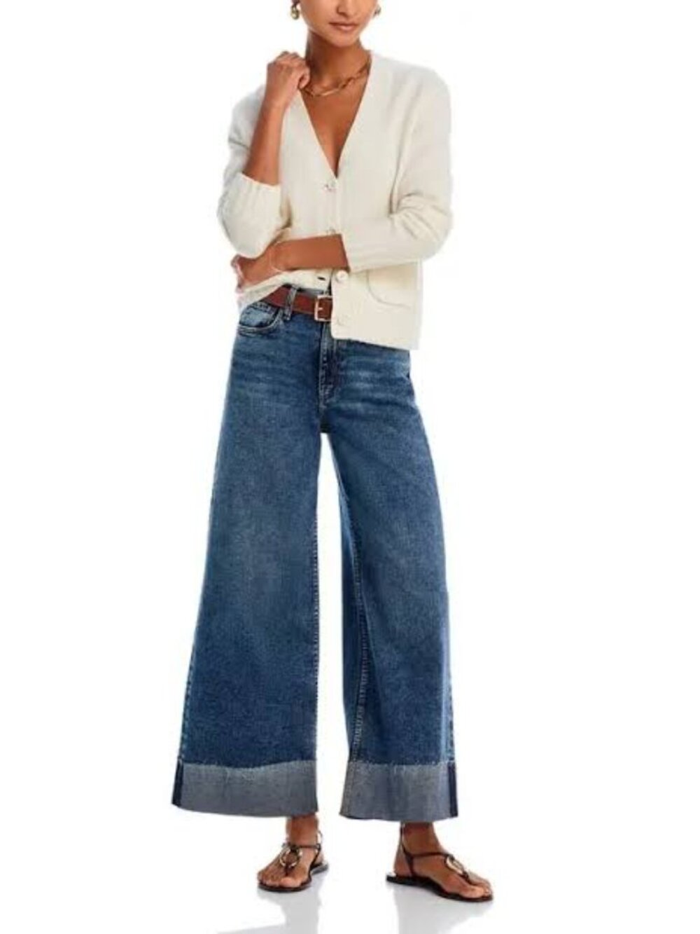 Rag & Bone Sofie High-Rise Ankle Ultra Wide Jeans - Size 24 - Picture 1 of 15
